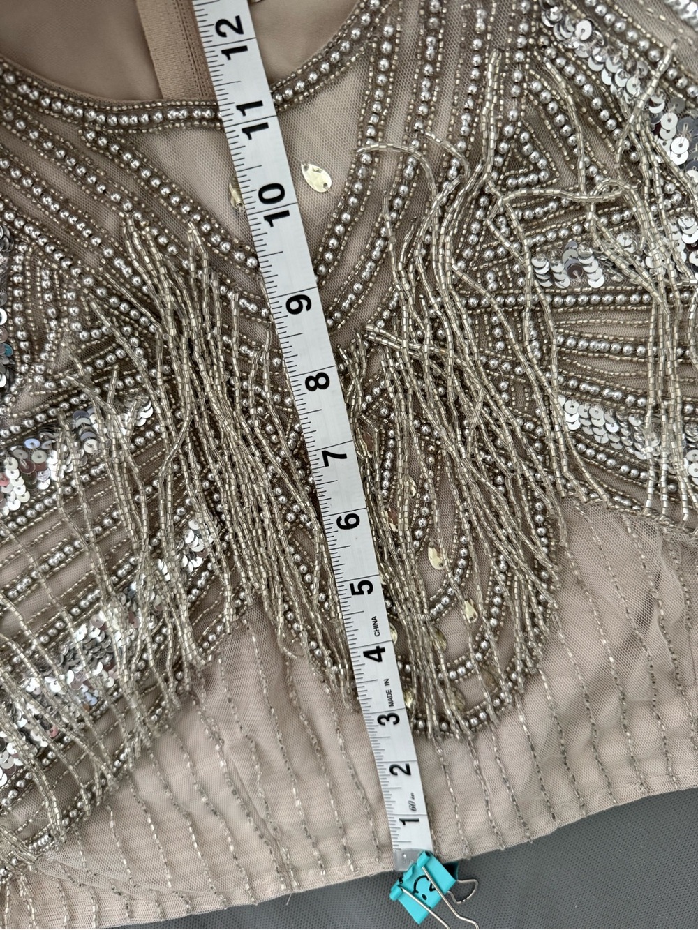 ASOS EDITION placement sequin and fringe top co-ord - Picture 9 of 10
